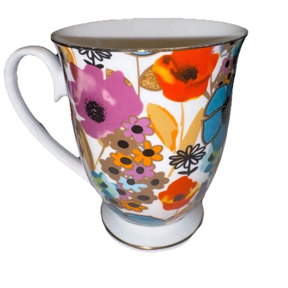 Vibrant Floral Ceramic Mug
